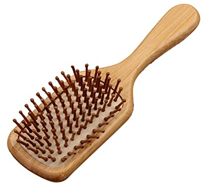 Zhangpu Brosse à Cheveux à Palette avec Manche en Bois, Brosse à Cheveux Démêlante pour Femmes et Hommes, Idéale sur les Mouillés/secs, Lissage, Massage Démêlant