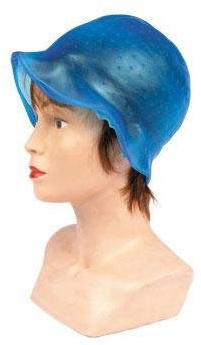 Bonnet à mèches en silicone réutilisable + crochet - décoloration