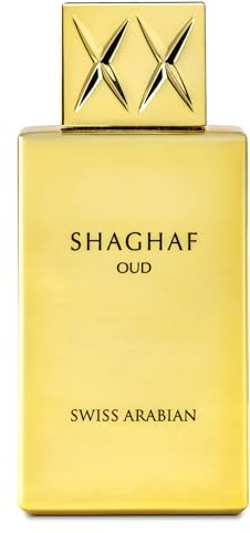 Swiss Arabian Shaghaf Oud - Unisex - EDP Spray - Oud, Gourmand Luxury Fragrance From Dubai - Seductive, Long-Lasting Perfume With Saffron, Rose, Praline, Vanilla Notes -75ml