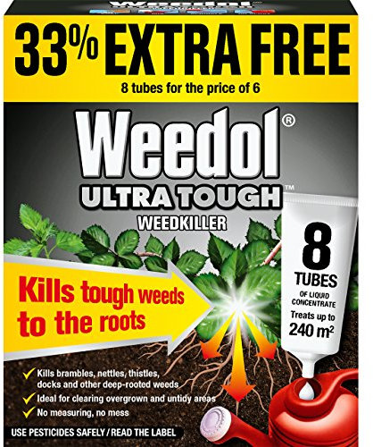 Weedol Ultra Tough WeedKiller Liquid Concentrate, 6+2 Tubes