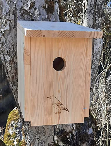 Nistkasten (N46) Vogelhaus für Star - aus witterungsbeständigen 20mm starkem Kiefernholz mit 45mm Einflugloch