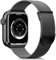 Higgs Ersatzarmband Kompatibel mit Apple Watch Armband 46mm 45mm 44mm 49mm 42mm Damen/Herren, Dual Magnetisch Einstellbar Armbänder für iWatch SE Series 10 9 8 7 6 5 4 3 2 1, Schwarz Edelstahl Metall