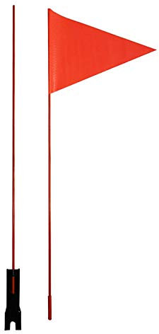 komsoup Fahrradwimpel - Wimpelstange Fahrrad Wimpel, Fahrradfahne Für Kinder, Sicherheitswimpel, Kinder Fahne, Für Jungen Mädchen Radfahren, Orange