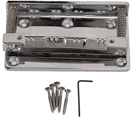 Agatige 8 String Mandolin Saddle Bridge,Metal Mandolin Bridge 8 String Saddle Bridge Plate Tailpiece Replacement Accessories