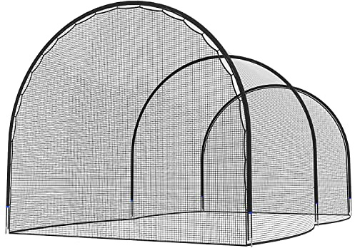 MR 20FT Batting Cage Baseball Softball, Hitting Cage Net and Frame Backyard Baseball Softball Training Equipment, Freestanding Portable Batting Cage Hitting and Pitching Practice