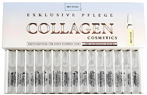 COLLAGEN Lot de 15 ampoules de soin au collagène pour le visage, le cou, le décolleté, soin de la peau, anti-âge, rides 15 x 2 ml