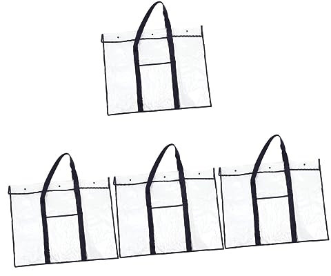 Operitacx 4 Stück transparente Aufbewahrungstasche praktische Zeichentasche Malbrett Tasche Werkzeug Rucksack Handtaschen Kunst transparenter Träger Ordner für Kunstwerke Poster Mappe Arbeit