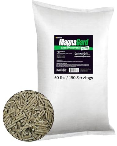 MagnaGard Pellet - 50 lbs, Gastric Support Supplement for Horses | Palatable Alfalfa Pellet with Calcium, Magnesium, and 50+ Trace Minerals | 150 Day Supply, 50 lbs