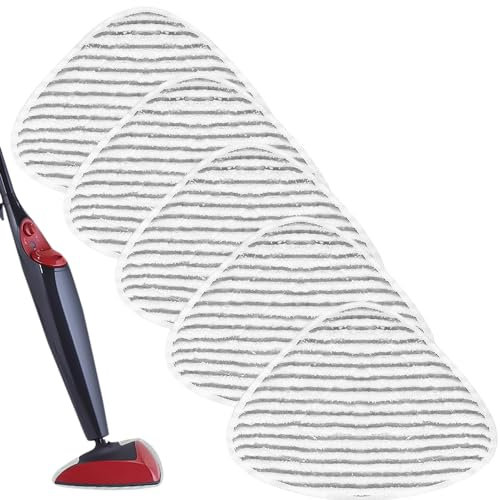 TOATELU Dampfreiniger Ersatzbezug für Vileda: 5 Stück Dampfmopp Ersatzpads, Tücher Bodenwischer Ersatzbezug, Wiederverwendbar Mikrofaser Steam Ersatzbezug Set für alle Böden, Waschbare