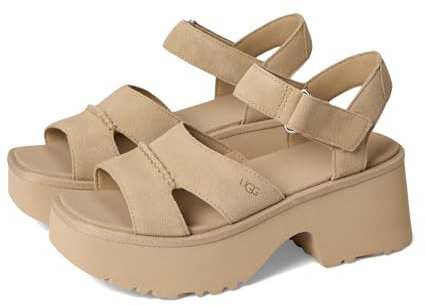 UGG New Heights senffarbene Ledersandalen