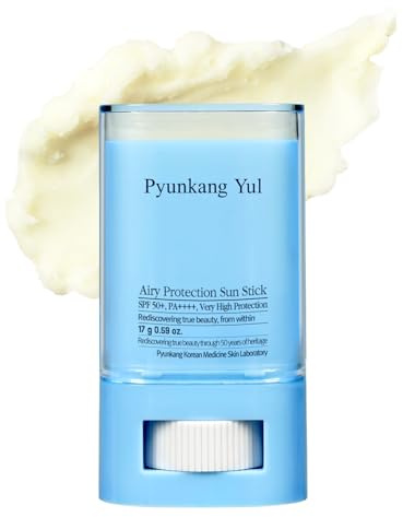 [PKY] Pyunkang Yul Airy Sun Stick SPF 50+ PA++++, Invisible Finish Sunscreen for Sensitive Skin, Non-Greasy & Travel-Friendly, Centella + Green Tea, Korean Skincare (17g)