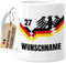Tassenliebling® - Fussball EM Fanartikel Tasse personalisiert - Deutschland Trikot mit Name und Nummer Germany Fußball deutsche Nationalmannschaft Europameisterschaft WM 24 Team Geschenke