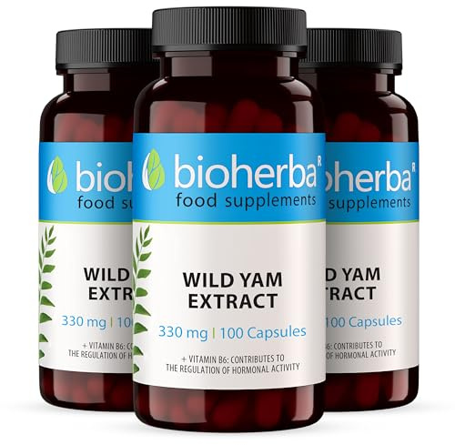 Wild Yam 330 mg – 300 Capsules | Traditional Herbal Supplement for Women’s Wellness and Monthly Balance by BIOHERBA