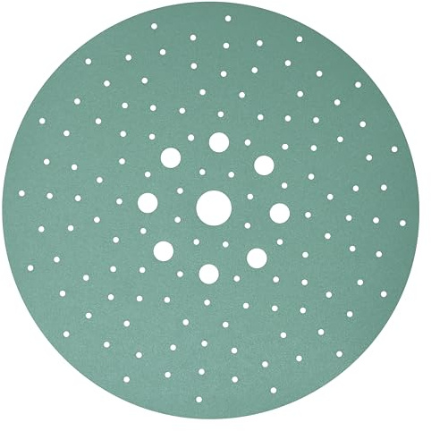 Serious Grit - 225mm 9-Hole 100 Grit Drywall Sanding Discs - Fits Festool Planex LHS 225 Sanders - Heavy-Duty Hook & Loop Film Abrasives - Dust-Free Multi-Hole Drywall Sander Sandpaper - 25 Pack