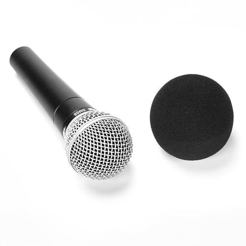 Vindruta för Shure SM58/SM48 mikrofon, skumdammskydd popfilter med vindbrusreducering, studiomikrofon vindruta skydd för inspelningstillbehör