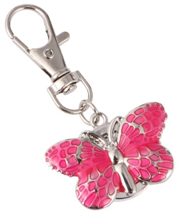 LALAFINA Orologio da Tasca Portachiavi Rosa in Metallo Design Delicato e Facile da Leggere, Elegante Orologio da Tasca per Donne e Studentesse