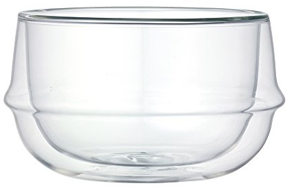 Kinto 23110 Kronos Double Wall Soup Bowl, 331.2ml (330ml), Heat Resistant Glass, Microwave and Dishwasher Safe, Gift, Gift