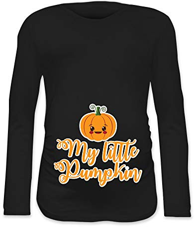 T Shirt Maglia Premaman Festa di Halloween My Little Pumpkin