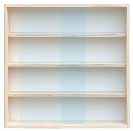 Holzvitrine Vitrine Setzkasten Regal Kiste Acryl Scheiben Figuren Edelsteine Autos LKW Modellautos Länge 40 cm - 150 cm, (V-07.50)