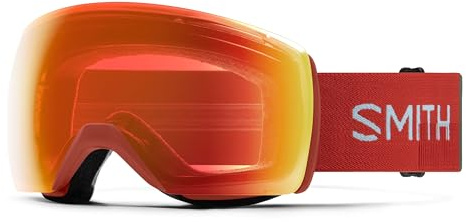 SMITH Optics Skyline XL Unisex Snow Goggle – Clay Red Landscape + ChromaPop Everyday Red Mirror