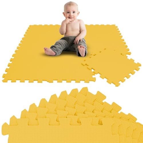 LittleTom 9 Teile Spielmatte Baby Puzzlematte ab Null - 30 x 30 cm Krabbelmatte Bodenmatte Kinder - Puzzle Teppich Kinderzimmer Matte - Outdoor Bodenschutzmatte Spielteppich - EVA Schaumstoff Isomatte