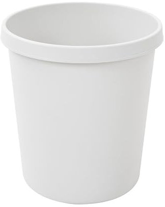 PROREGAL Klassischer runder Kunststoff Papierkorb | 18 Liter, HxBxT 32x31x31cm | Grau