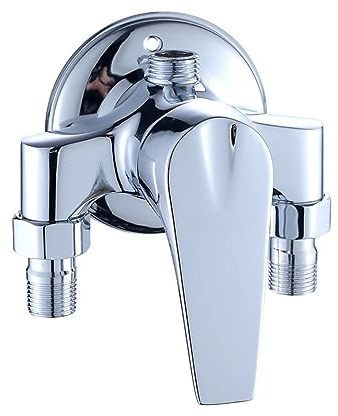 Grifo mezclador termostático cromado para baño, grifo de ducha universal para baño, grifo de agua fría y caliente