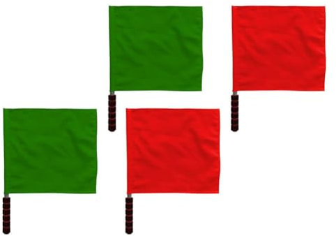 HANABASS 4pcs Match Referee Flag for Sports Events Referee Linesman Flag for Running Race Made of Material