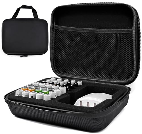 BLLREMIPSUR Battery Organizer Storage Container, Portable Battery Storage Box Batteries Case Holder, Holds 40 AA and AAA Batteries with Mesh Pocket