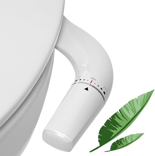 Bidet Einsatz Für Toilette links - Ultra-Slim Bidet Nicht Elektrisch mit,Doppel Düsen Bidet Toilettenaufsatz,Front- und Heckreinigung,WC-Aufsatz,Po-Dusche, Taharet (Mit 1m Schlauch)