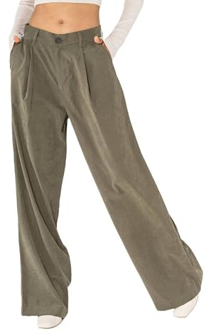 Nina Carter K901 Pantalon large élégant pour femme – Pantalon palazzo fluide en tissu léger jambe large pantalon de début de saison, S