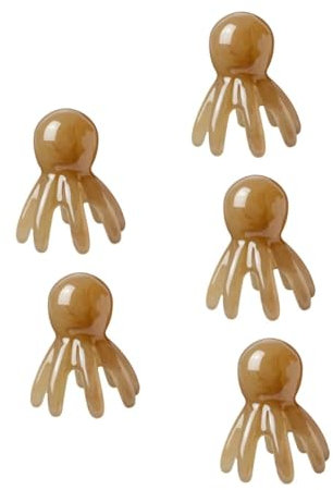 SHERCHPRY 5 Stück Jade Octopus Kamm Kopfhaut Kopfhaut Oktopus-Massagegerät Werkzeug Akupunkt-Kopfmassagegerät elektrisches Kopf Oktopus -Massagegerät Harz Light