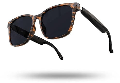 Energy Sistem Occhiali da sole con connessione Bluetooth, lenti anti-fulmini blu polarizzate con protezione UV400+, microfono integrato e certificato IPX5 (Urban Tortoise)