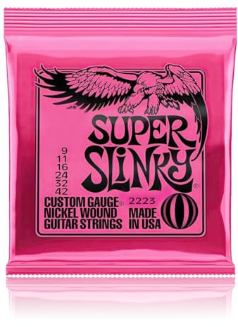 2223 - Juego de cuerdas para guitarras eléctricas, Super (9-42), 1 paquete