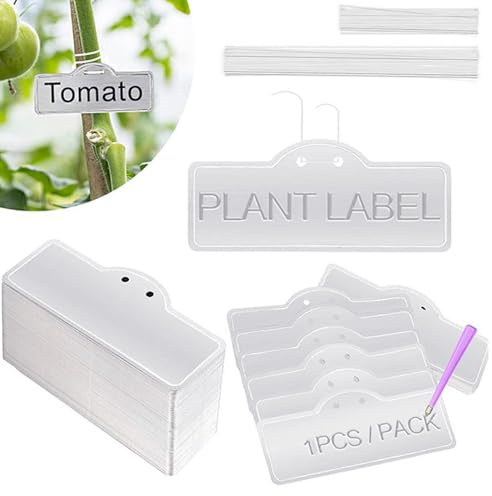 Etiquetas de metal para plantas, 100 unidades de 1,5 x 3,5 pulgadas, marcadores de plantas de aluminio reutilizables, señales a prueba de agua, etiqueta de plántula de flores de
