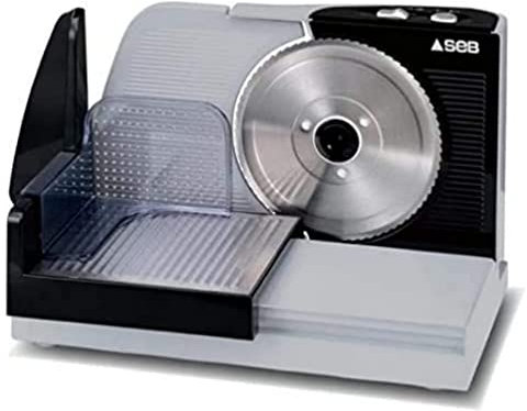 Seb FS520E00 Trancheuse Électrique Universelle Prep’Line Lames 17 cm Inox Réglage Épaisseur 1 à 22 mm Viande Pain Charcuterie Saucissons Légumes 130W Métal