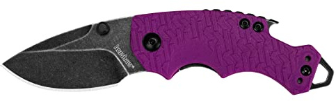 Kershaw Shuffle Folding Pocket Knife, Purple, 2.4 Inch Drop Point Blade