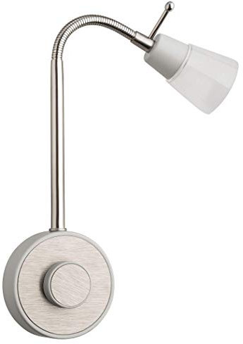 SEBSON LED Steckdosenlampe dimmbar - Leuchte für die Steckdose 2W, Steckerleuchte mit Schwanenhals flexibel warmweiß 2700K - Leselampe, Nachtlicht