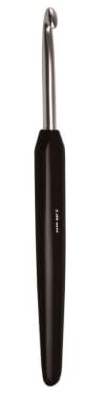 KnitPro - KnitPro Svart (12,00 mm) Virknål I mjukt Gepp I Aluminium - 1 St