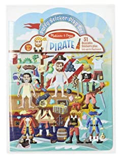 Melissa & Doug 19102 & Doug Aktivitätenbuch mit wiederverwendbaren Gummistickern - Piraten (51 Sticker)