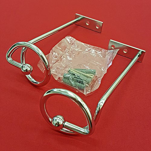 Easy-Shadow - 6 Stück Hochwertige Drapierhaken verchromt für Gardinen/Gardinenschals/Querbehänge/Vorhänge - Haken aus Metall zur Dekoration von Schals/Stores inkl. Montagematerial - verchromt