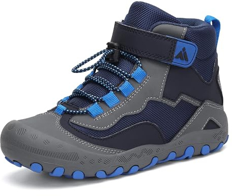 Mishansha Chaussures de Randonnée Garçon Fille en Plein Air Bottes de Trekking Imperméables Marche Antidérapantes Chaussure de Montagne Légères,Bleu 37