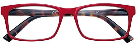 Zippo Occhiali da Lettura, Realizzati con Montatura dalle Linee Morbide, Ideale per Uomo e Donna, Diottria +1.50, Color Rosso, Aste Demi