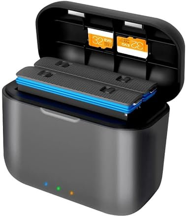 Fututech Typ-C PD3.0 QC Tragbares Ladegerät für Insta360 X3 Mini Station Ladestation für Akkus von Action-Kameras Zubehör, Schwarz