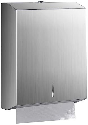 Distributeur de Papier essuie-Tout Mural – Distributeur de Serviettes en Papier à Trois Volets, Grande capacité en Acier Inoxydable, Convient pour Les salles de Bains et Les lieux publics