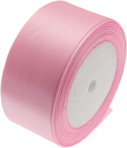 AKOAK 5,1 cm rotes Band, Bastelstoffband, perfekt für Hochzeiten, Blumensträuße, handgefertigte Schleifen und Geschenkpapier (Rosa)