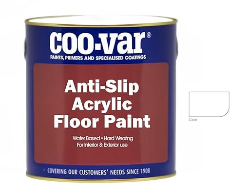 Coovar Anti Slip Acrylic Floor Paint - Clear - 2.5 Litre