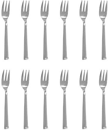 Pintinox - Set 12 Posate da dolce, Servizio di 12 Forchettine Dessert Serie Touring, Acciaio Inox Nichel Free, Prodotto in Italia