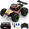 Comius Sharp Voiture Télécommandée, Monster Truck Télécommandé à 20 km/h avec 2 Phares et 2 Batteries, Voiture RC Tout-Terrain 2,4 GHz pour Enfants de 6 à 12 Ans