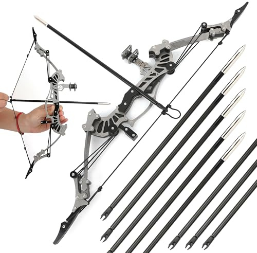 surwolf Ensemble d'arc et de flèches, Ensemble d'arc et de flèches à poulies pour tir sur Cible et Jeux, Arc de Poche, Jeux de tir à l'arc pour Adolescents, Jeux d'intérieur (LY-Type)